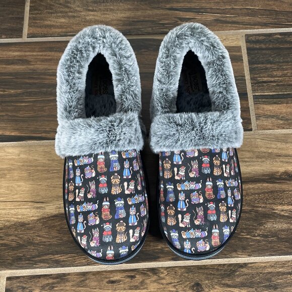 Skechers BOBS Too Cozy Snuggle Womens Size 8.5 Shoes Multicolor Cat Slipper - Picture 11 of 12
